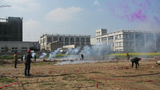 艾莎家纺新厂房建筑典礼现场
