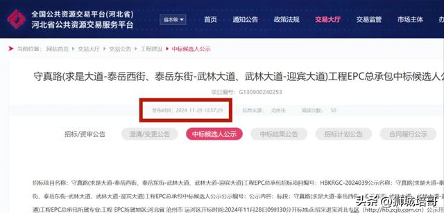 沧州一道路工程先施工后招标 被质疑“走过场”(图3)